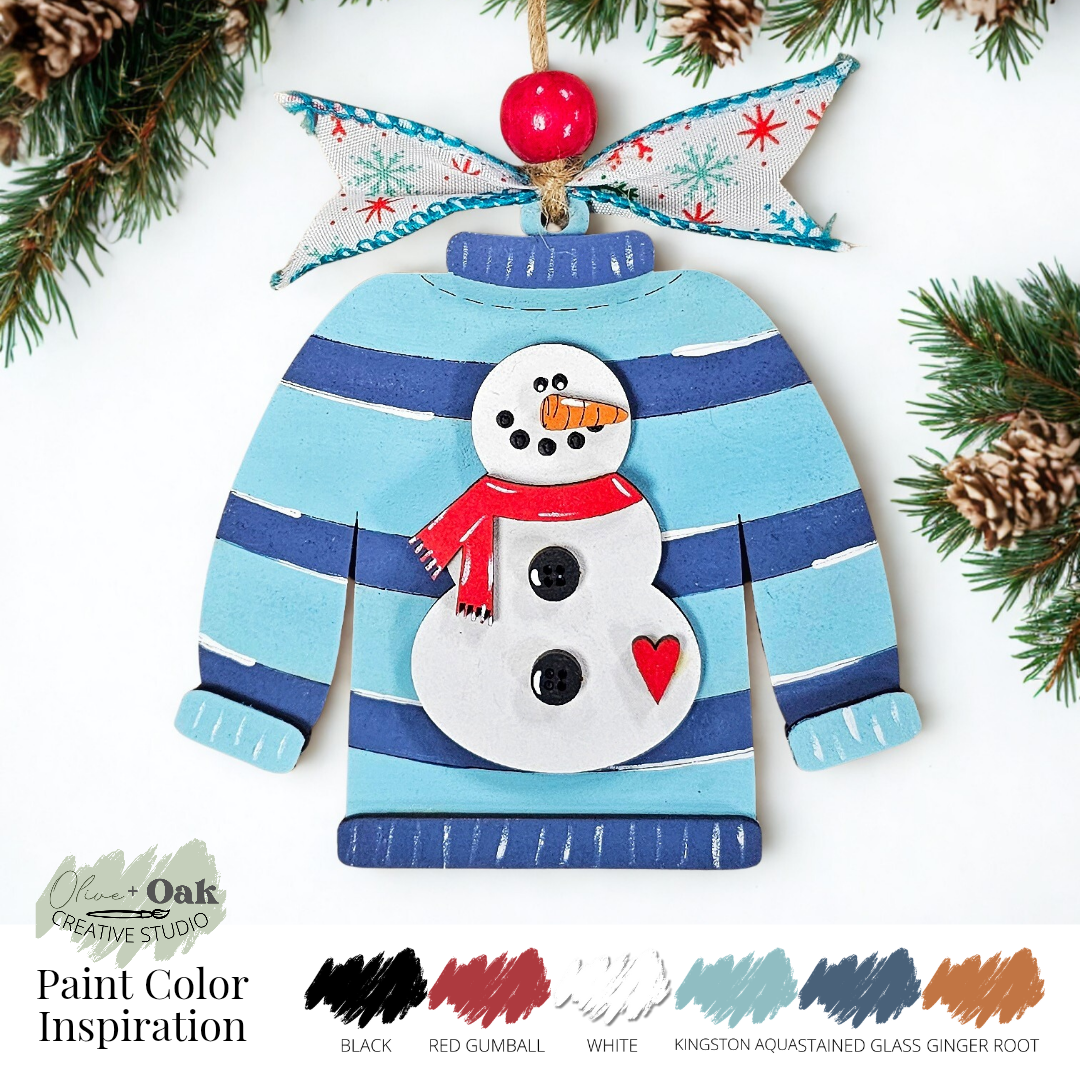 DIY Snowman Christmas Sweater Ornament