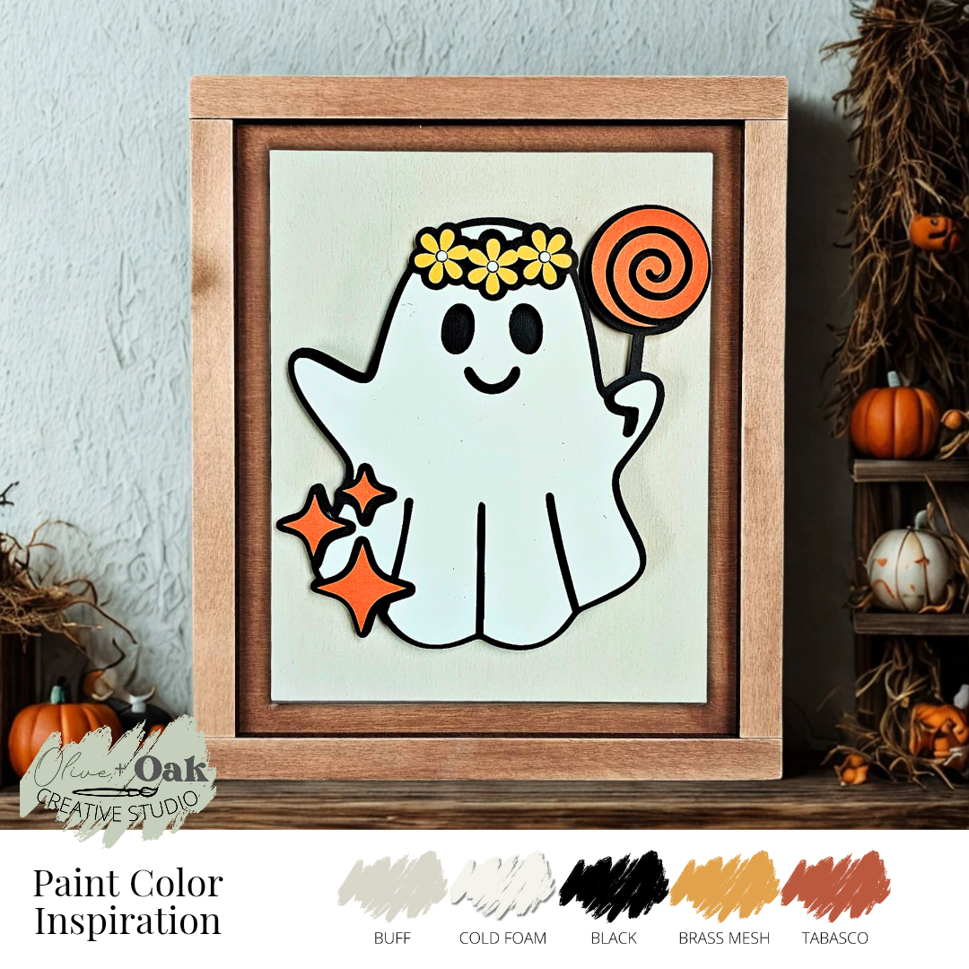 DIY Groovy Ghost Mini Sign *Insert ONLY*
