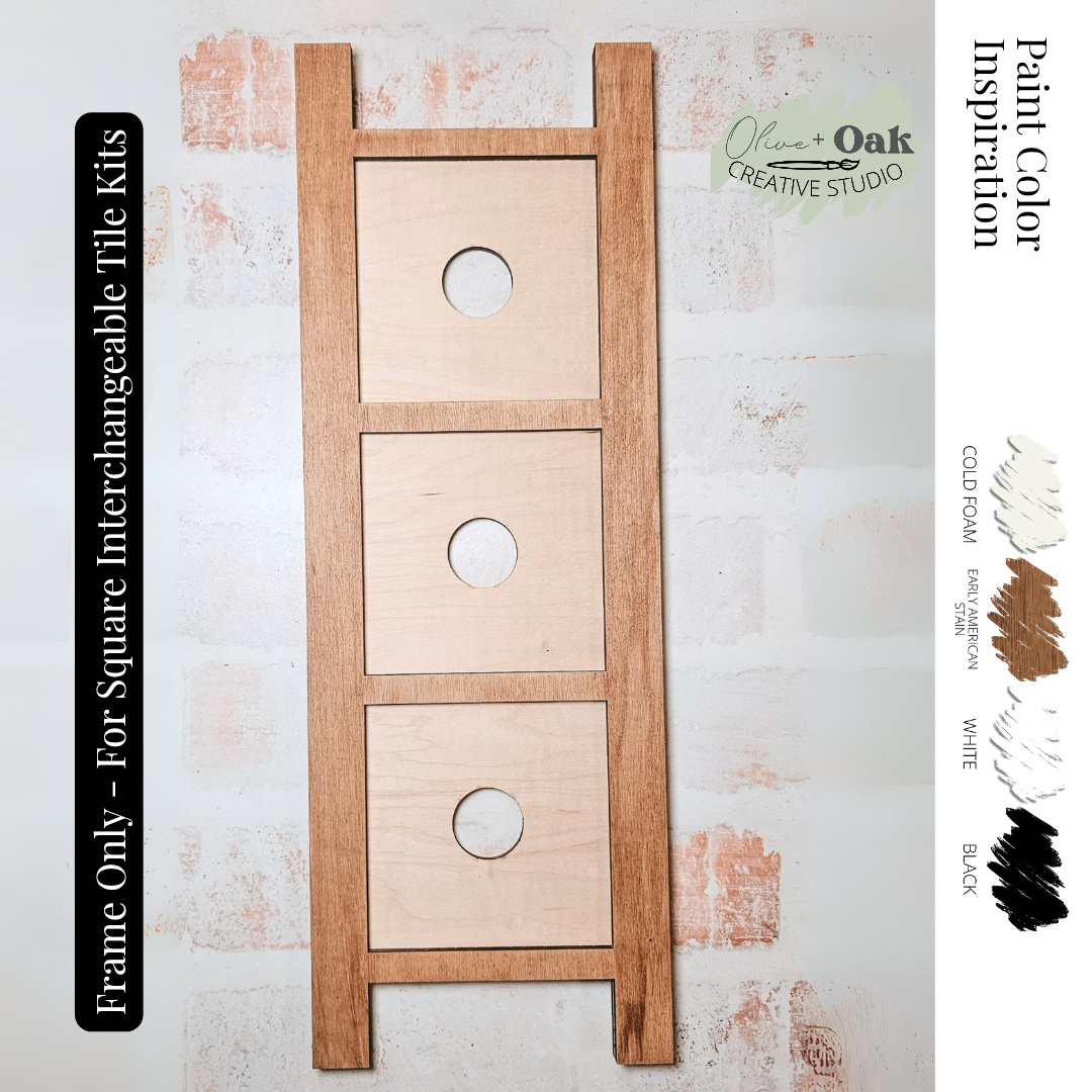 DIY Interchangeable Ladder Frame *FRAME ONLY* Square Tiles Frame