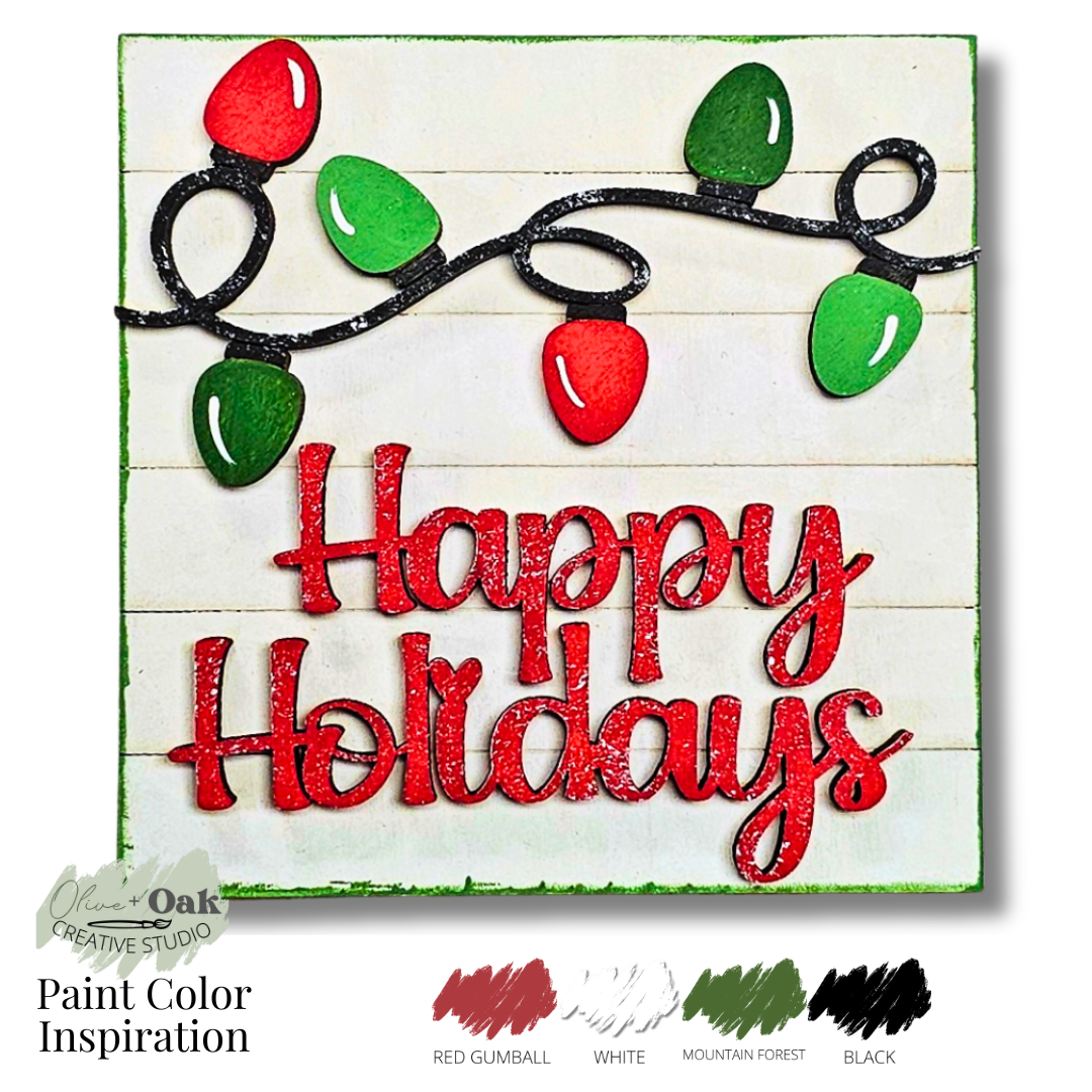 DIY Mini Classic Christmas Square Signs *Inserts ONLY*