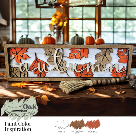 DIY Autumn Leaves Chunky Shelf Sitter