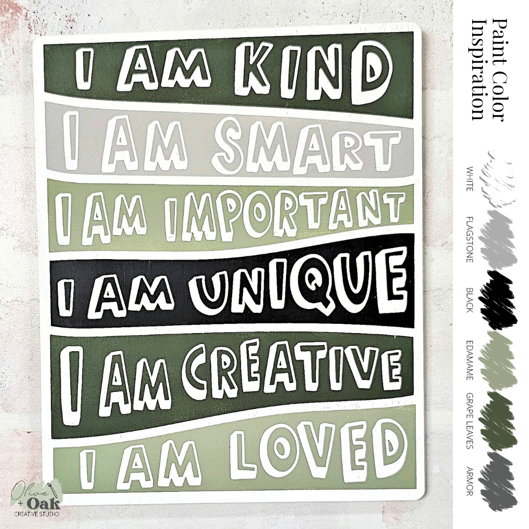 DIY I Am Bold Affirmations Sign