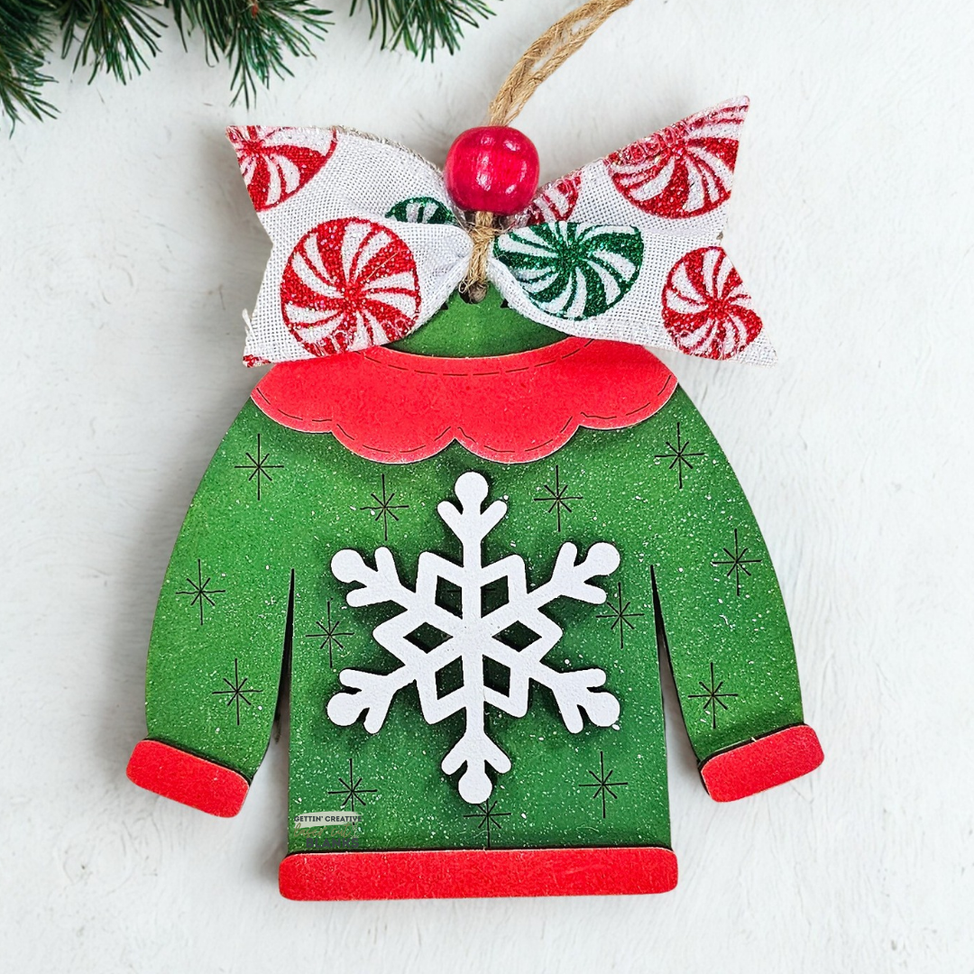 Snowflake Sweater Ornament Blank