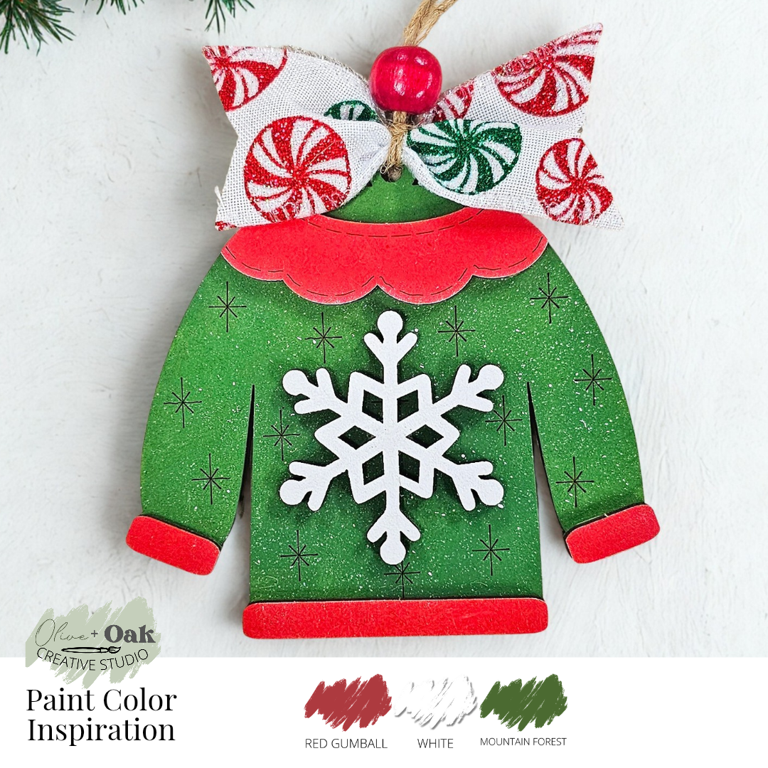 DIY Snowflake Christmas Sweater Ornament