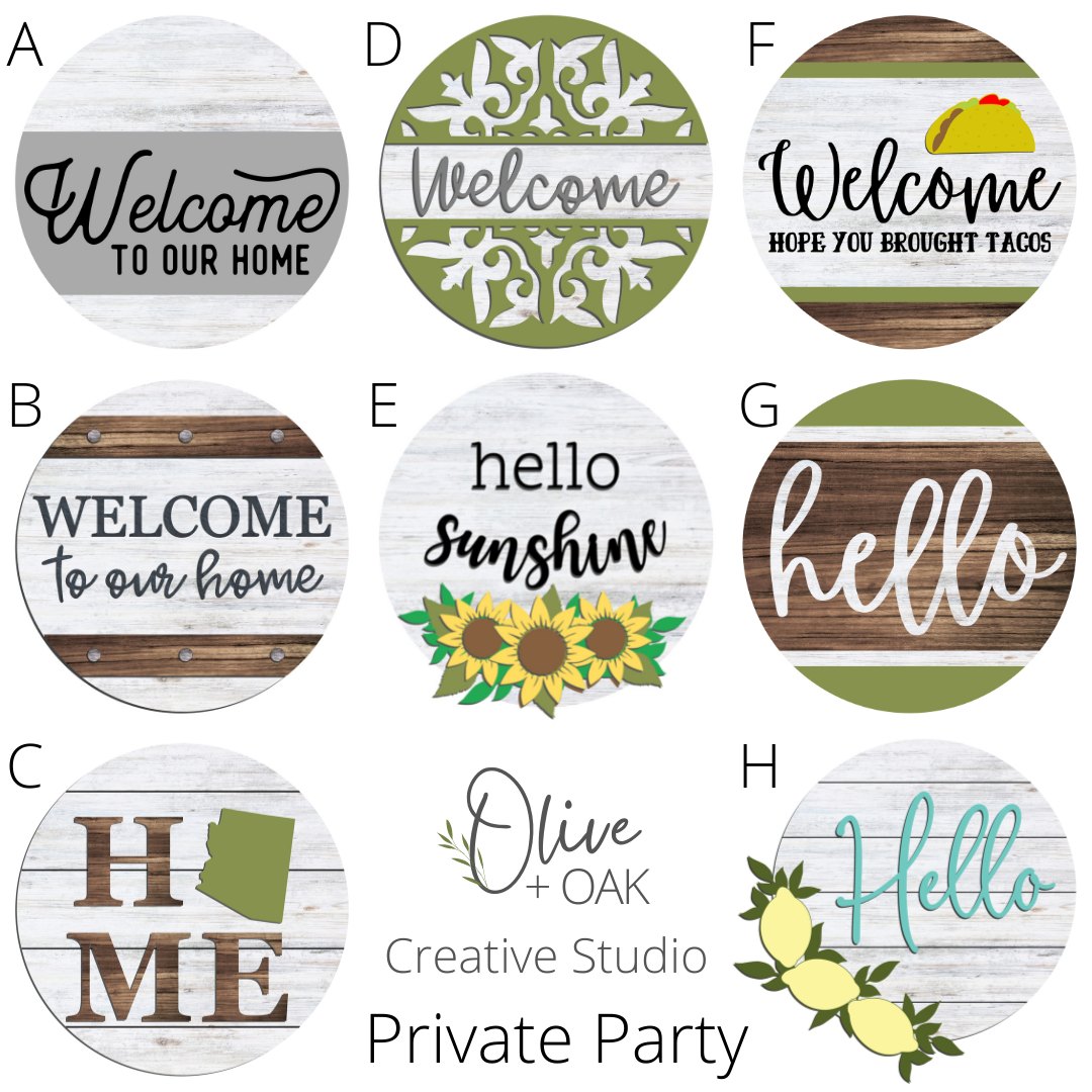 PRIVATE Door Hanger Workshop 8/4