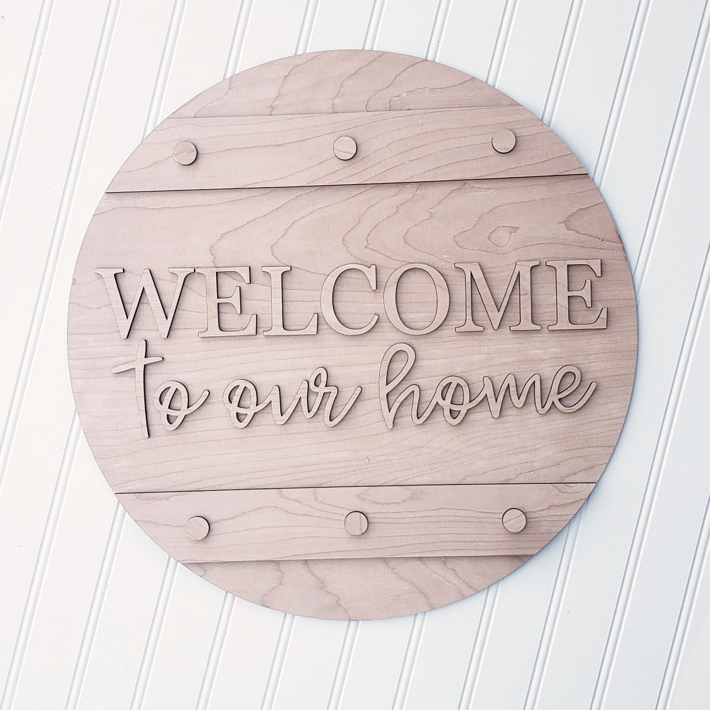 DIY Welcome to Our Home Straps Door Hanger