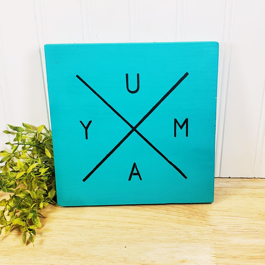 Y U M A Crossroads Sign
