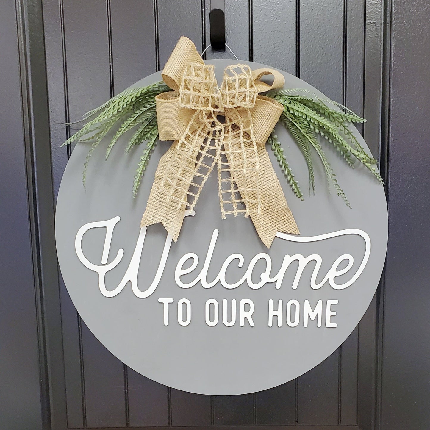 DIY Welcome to Our Home Door Hanger