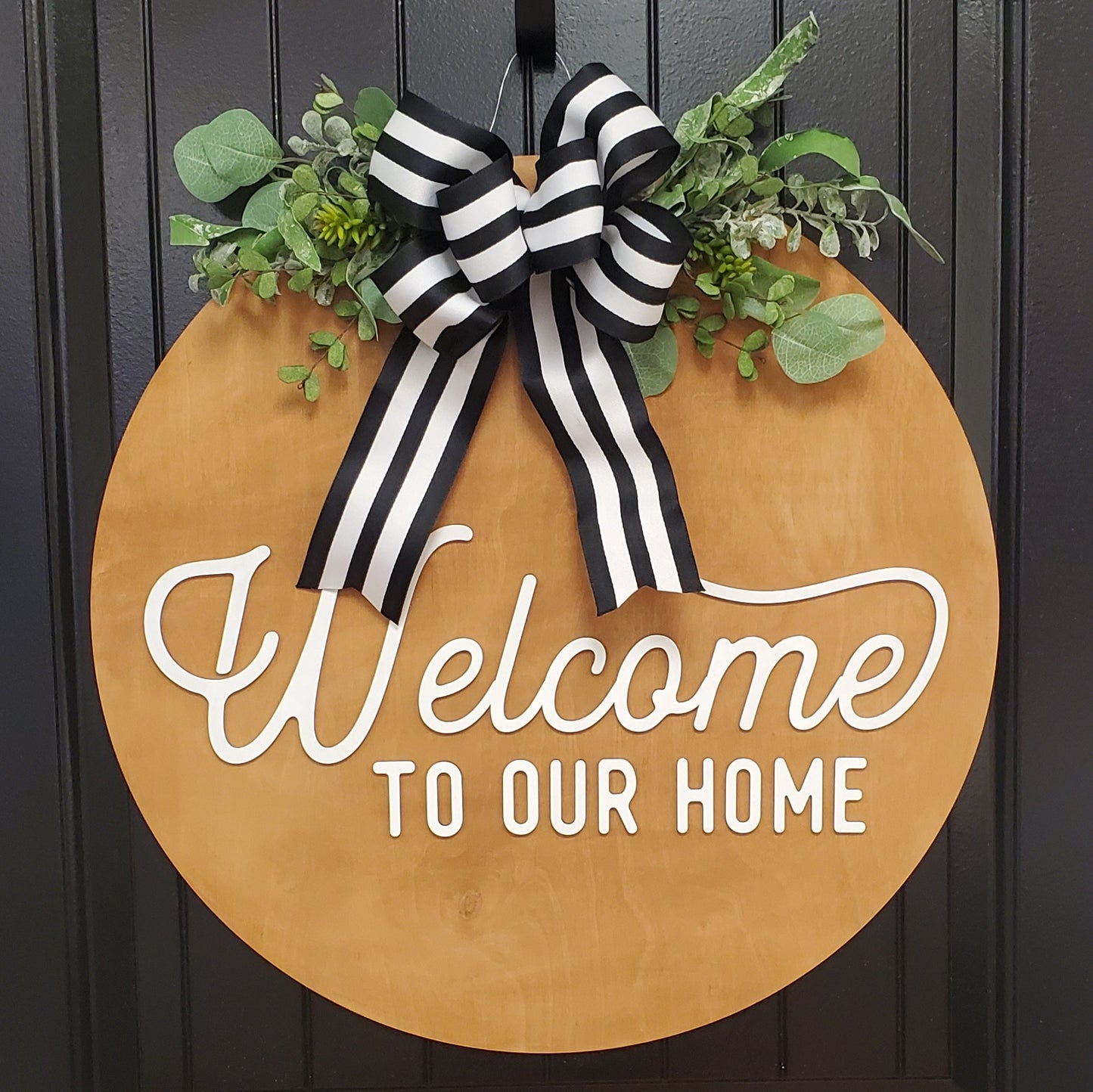 DIY Welcome to Our Home Door Hanger