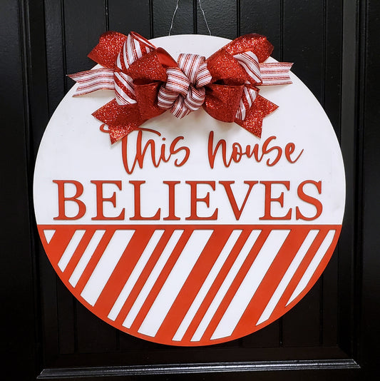 DIY This House Believes Door Hanger