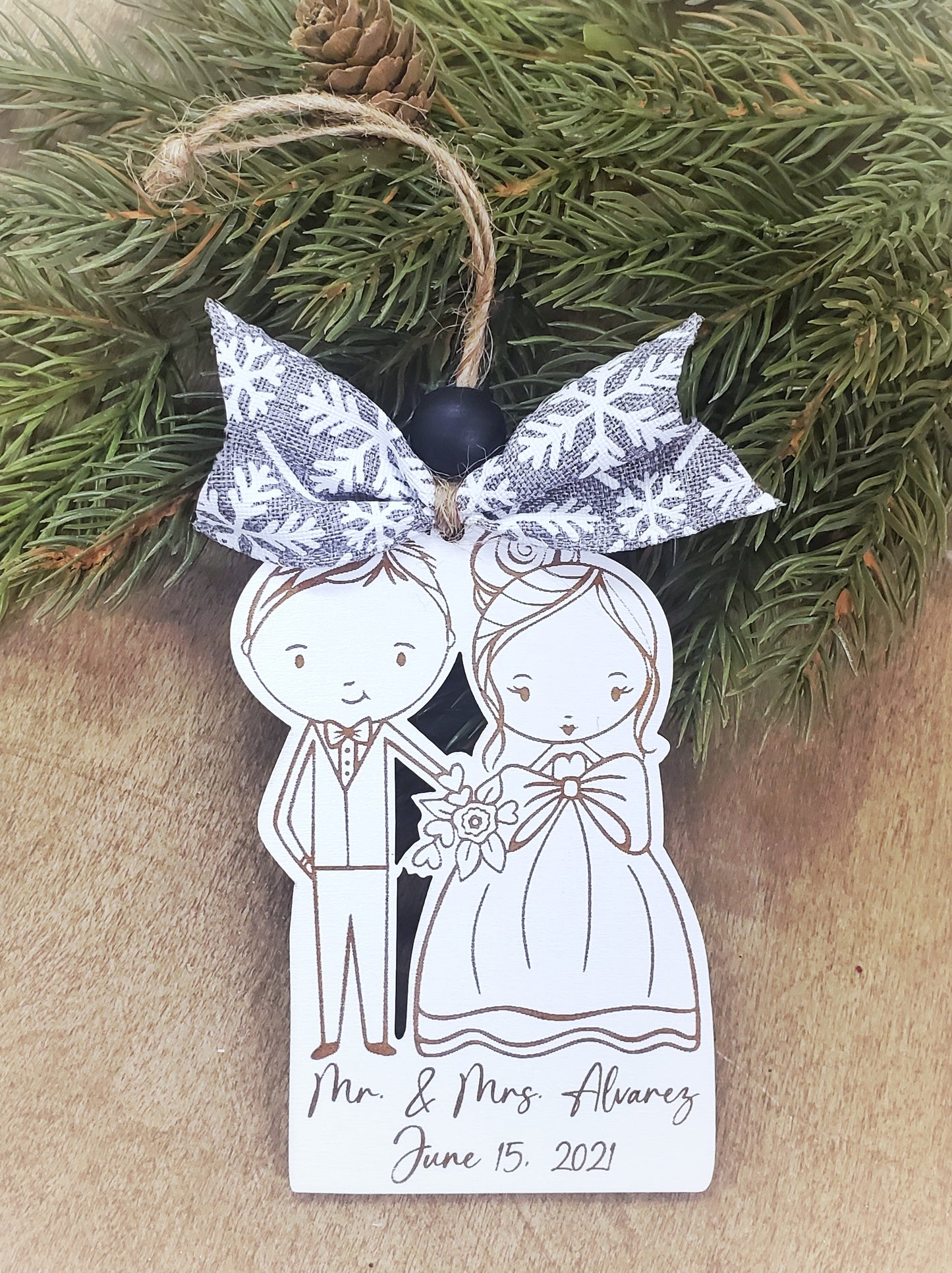 Personalized Bride & Groom Ornament