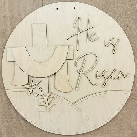 DIY He is Risen Door Hanger
