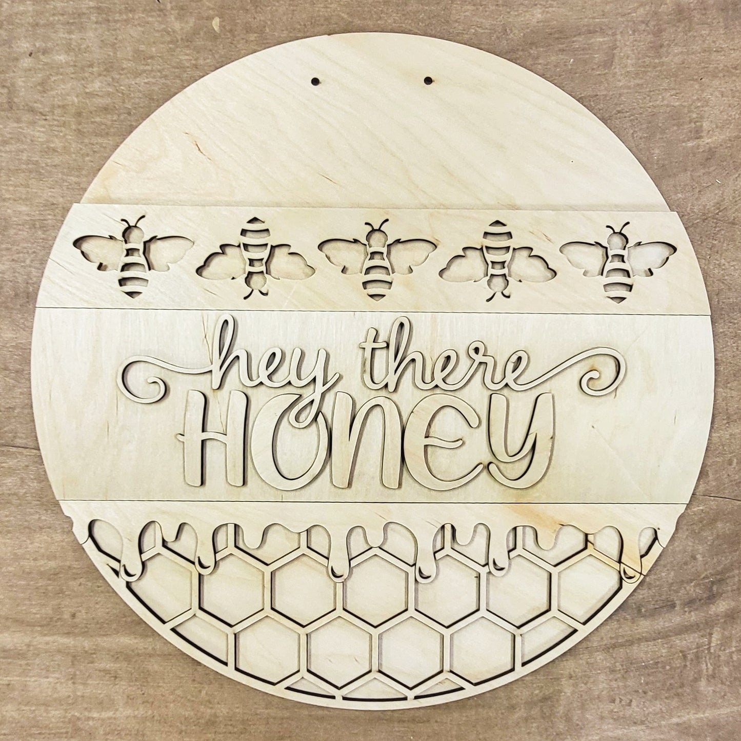 DIY Hey Honey Bee Door Hanger