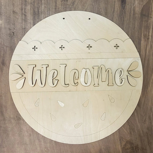DIY Watermelon Welcome Door Hanger 18"