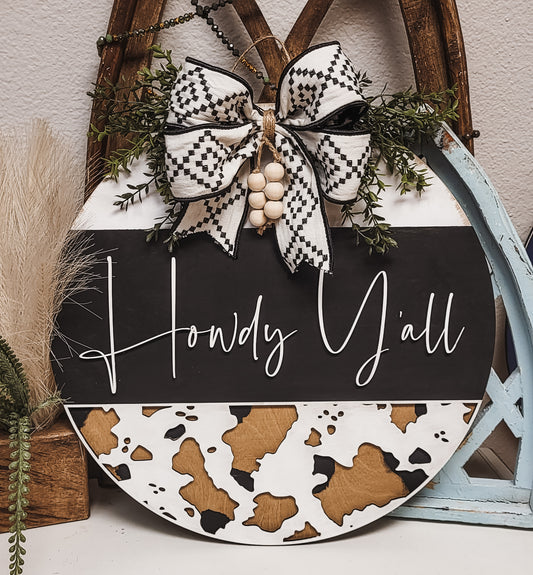 DIY Howdy Y'all Door Hanger