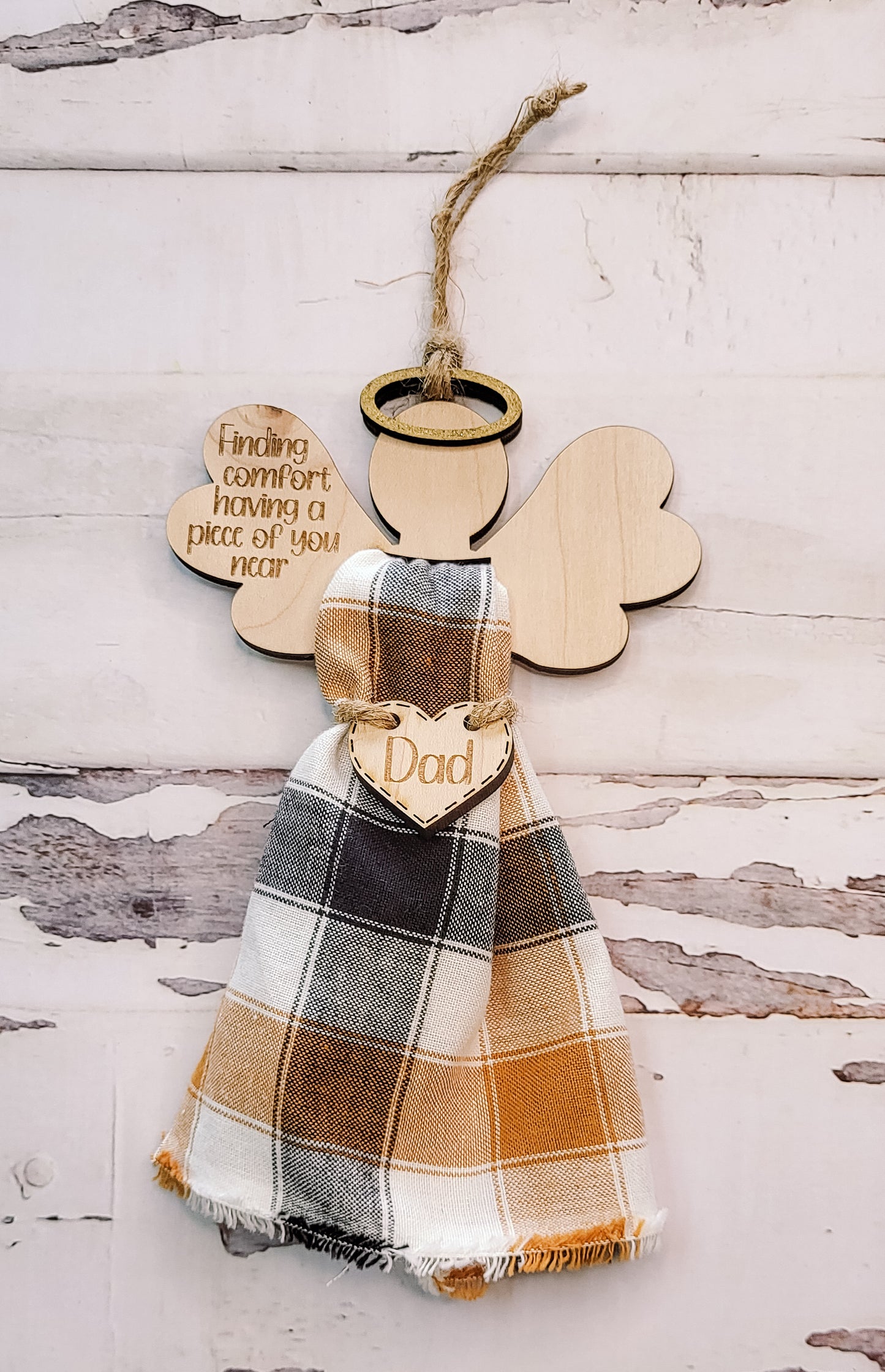 Keepsake Angel Ornament w/ Fabric Space