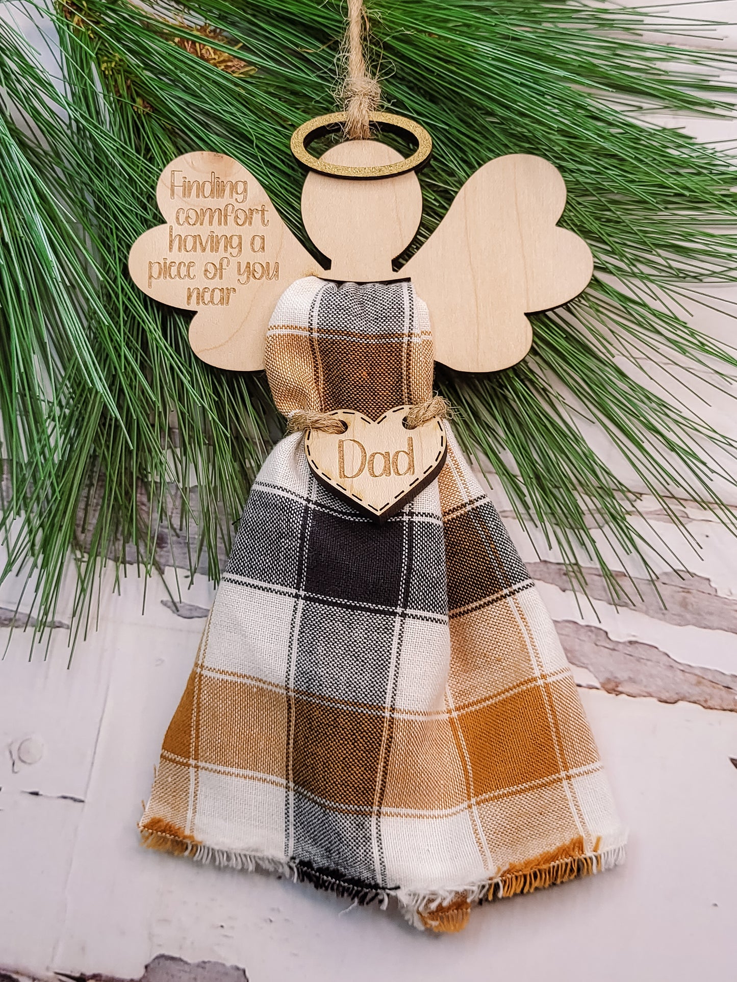 Keepsake Angel Ornament w/ Fabric Space