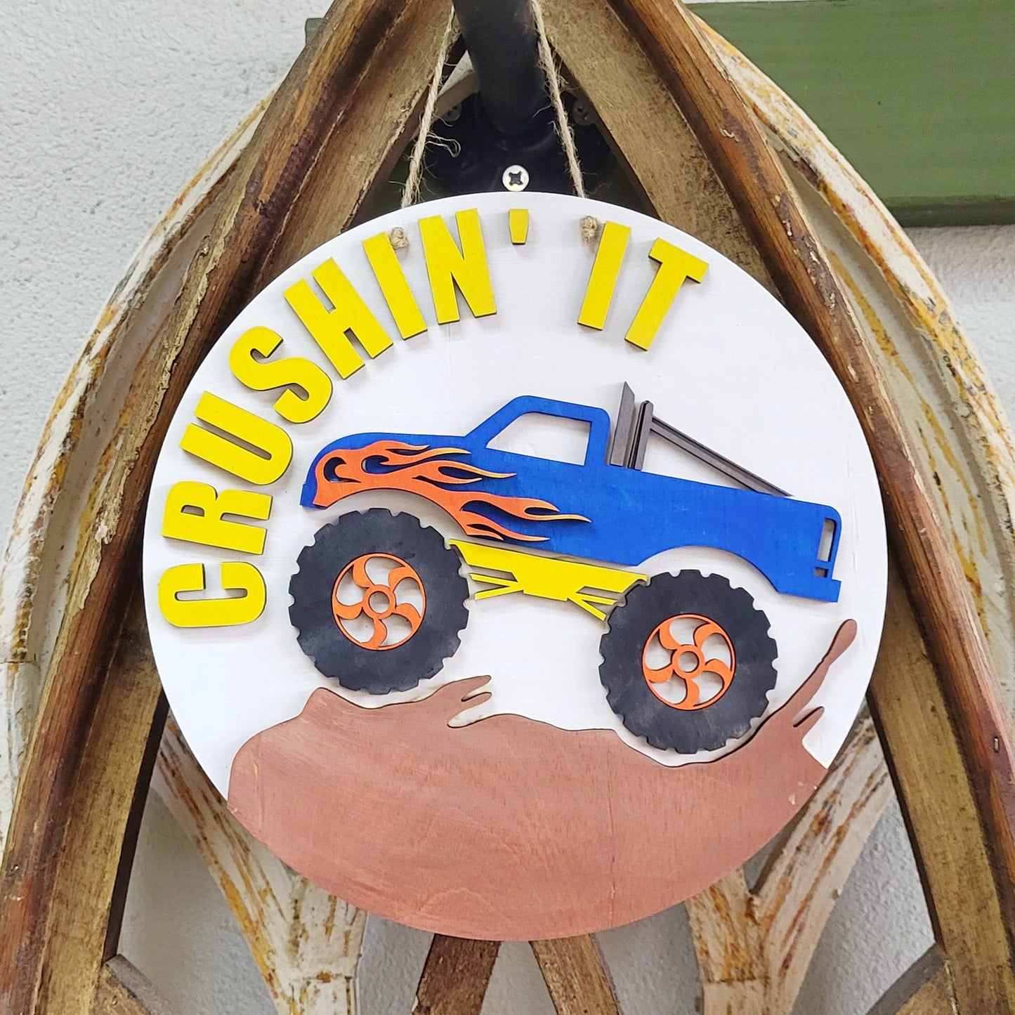 DIY Monster Truck Round Hanger