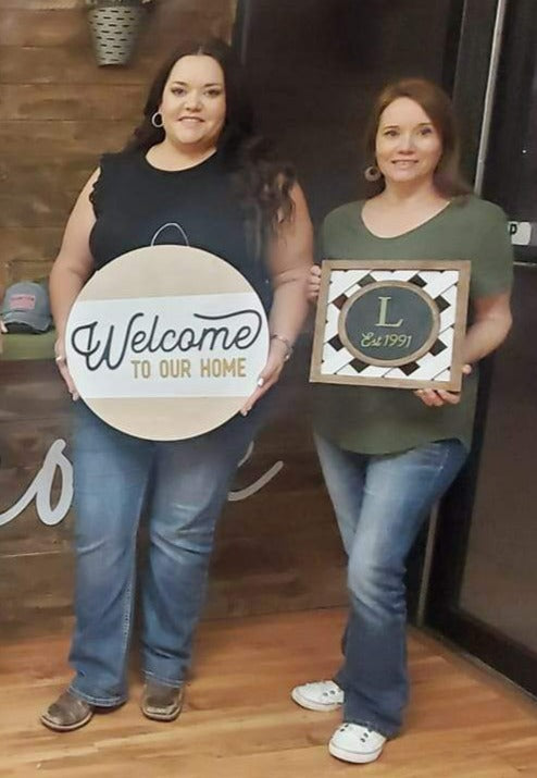 DIY Welcome to Our Home Door Hanger