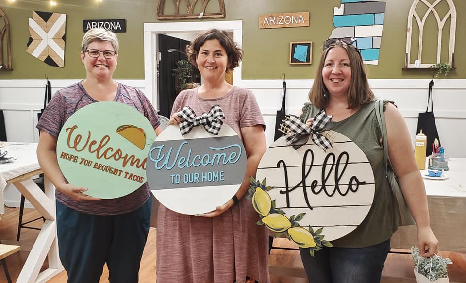 DIY Welcome to Our Home Door Hanger