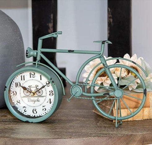 Farmhouse Blue Bicycle Clock