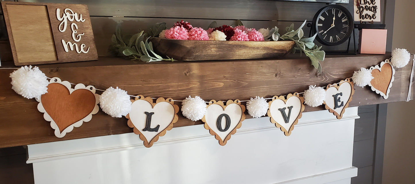 DIY Love Heart Banner