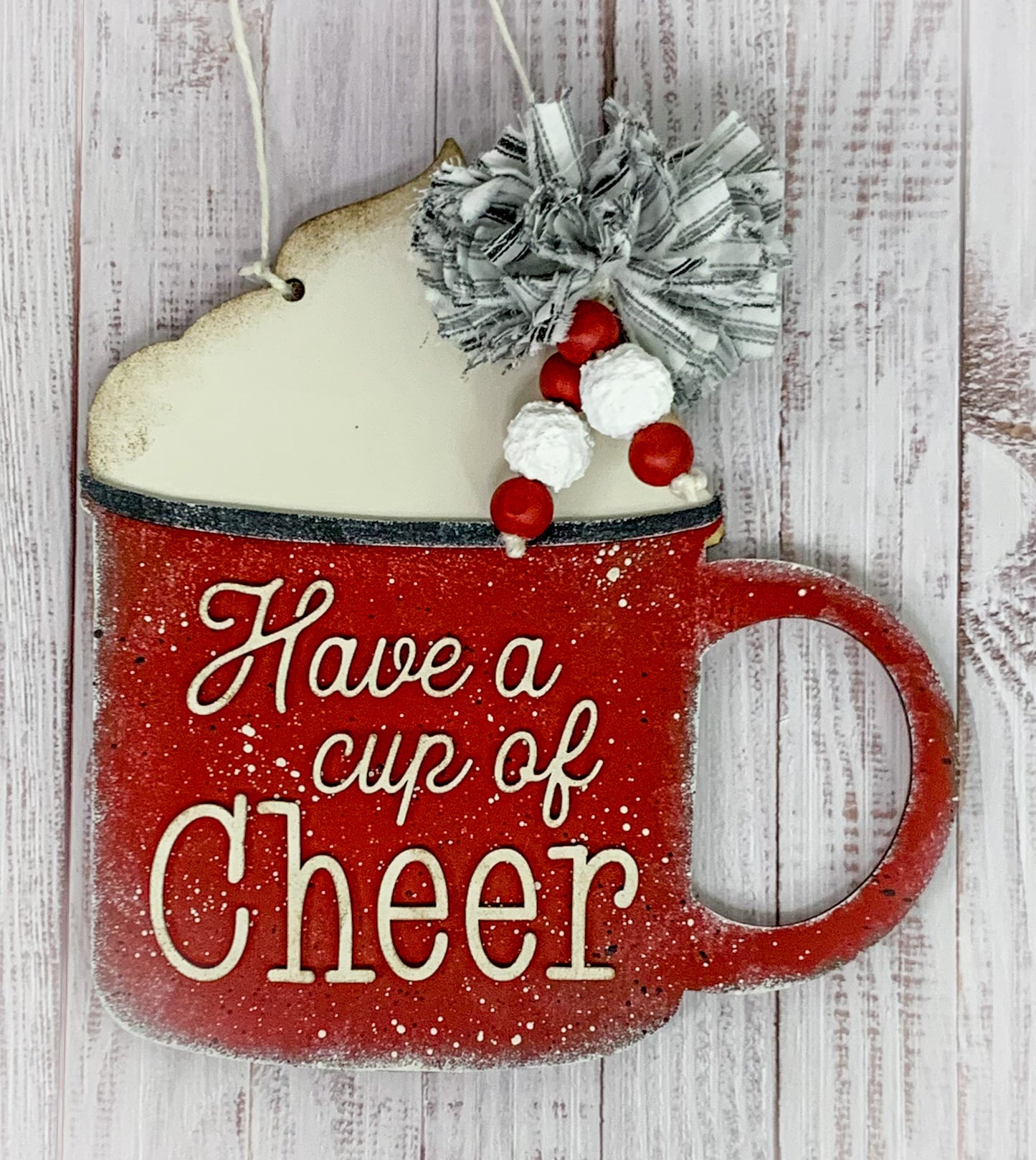 DIY Cup of Cheer Door Hanger