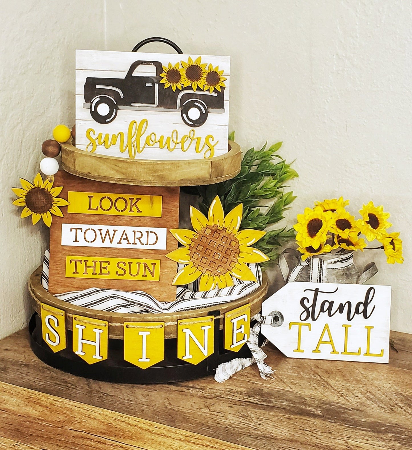 DIY Sunflower Tier Tray Set