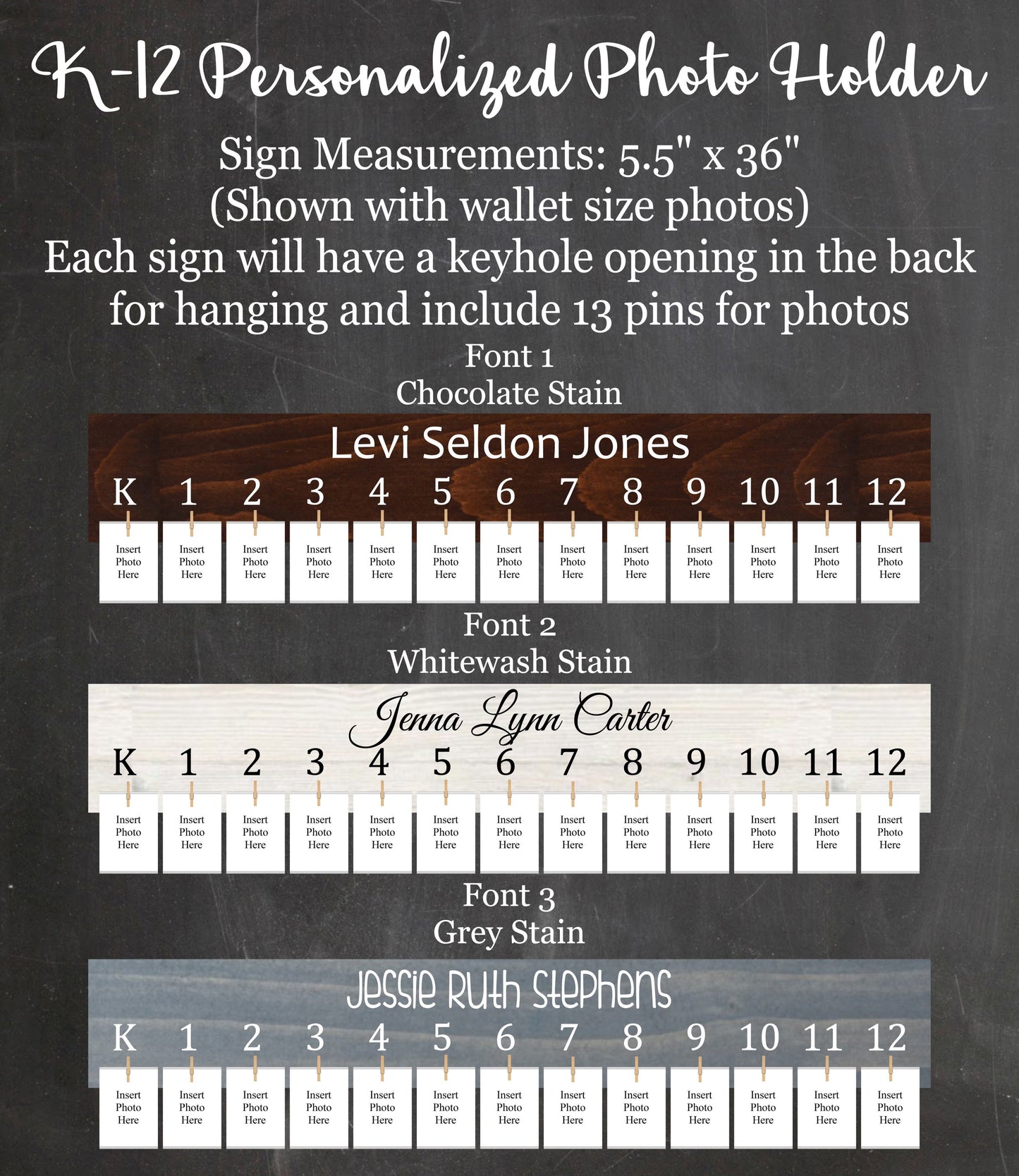 K-12 School Photo Sign