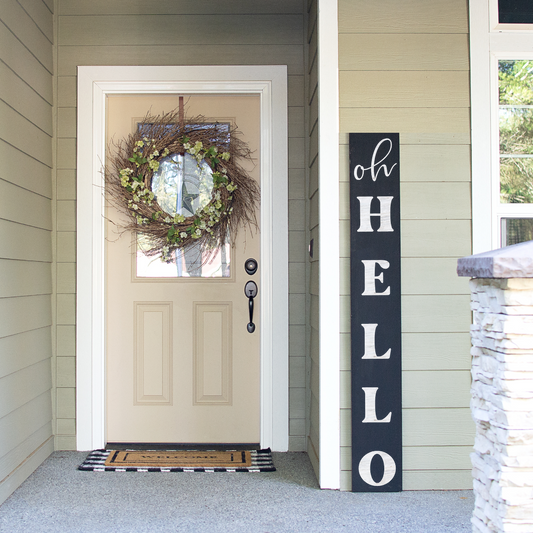 DIY Oh Hello 4' Porch Sign