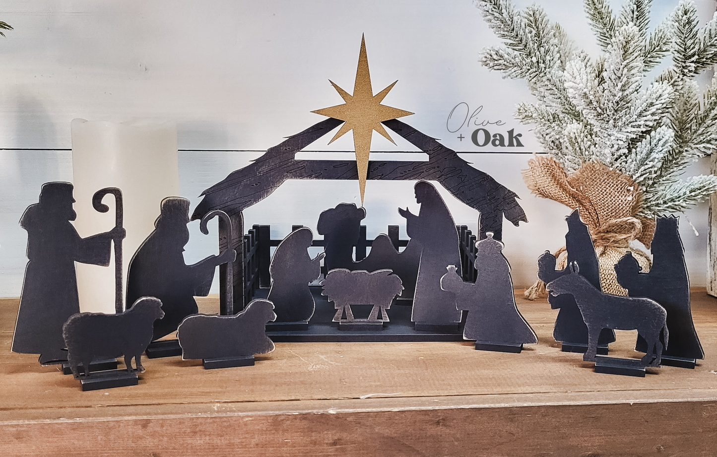 DIY Nativity Scene Wood Cut Kit