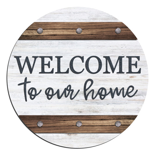 DIY Welcome to Our Home Straps Door Hanger