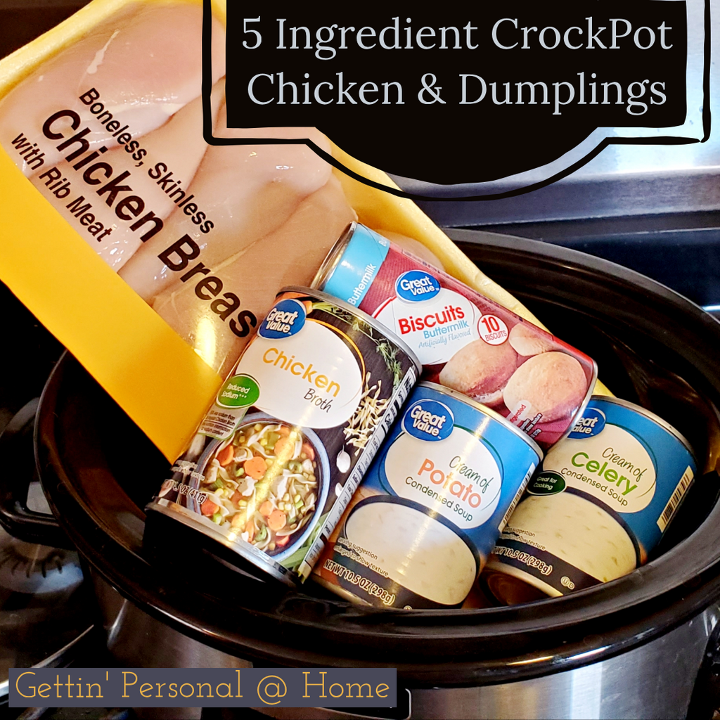 5 Ingredient CrockPot Chicken & Dumplings