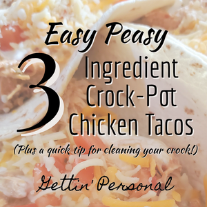 The EASIEST {3 Ingredient} Crock-Pot Chicken for Tacos!