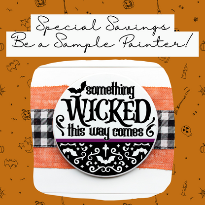 DIY Something Wicked This Way Comes Door Hanger