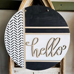 DIY Kit Chevron Hello Door Hanger