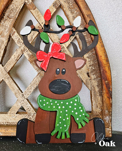 DIY Kit Mini Miss Reindeer Shelf Sitter