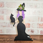 DIY Witch with Cat Shelf Sitter