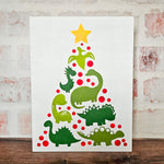 DIY Dino Christmas Tree Stenciled Sign