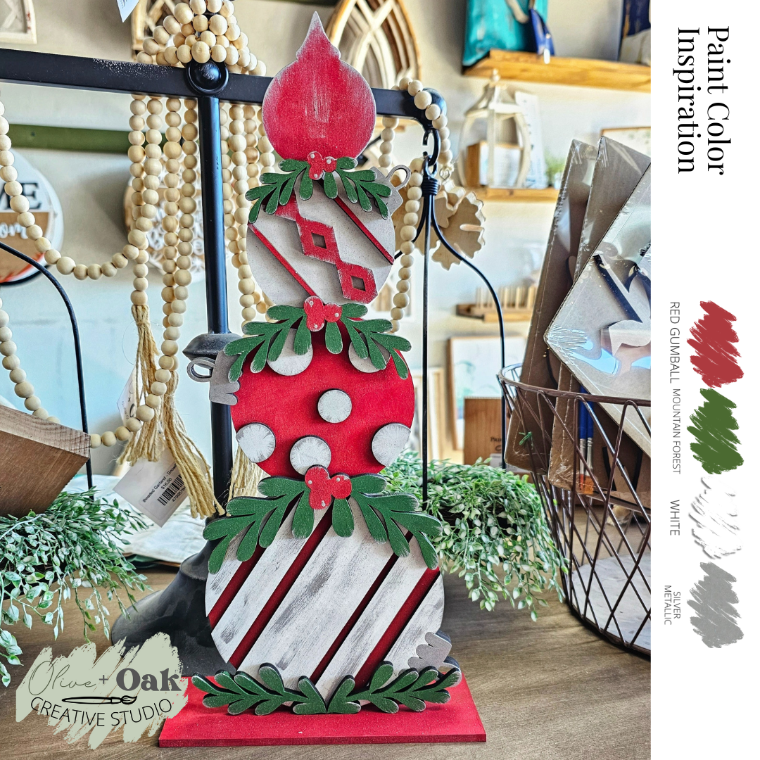 DIY Kit Ornament Topiary Shelf Sitter