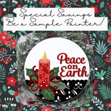 DIY Peace on Earth Candle Door Hanger