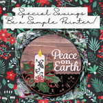 DIY Peace on Earth Candle Door Hanger