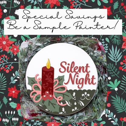 DIY Silent Night Candle Door Hanger