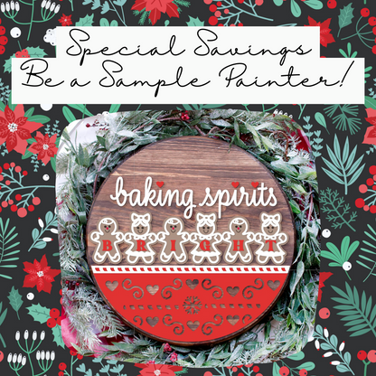 DIY Baking Spirits Bright Door Hanger