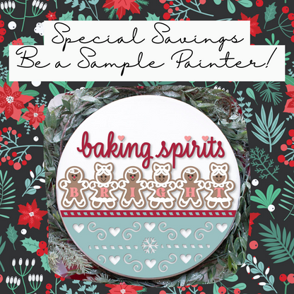 DIY Baking Spirits Bright Door Hanger