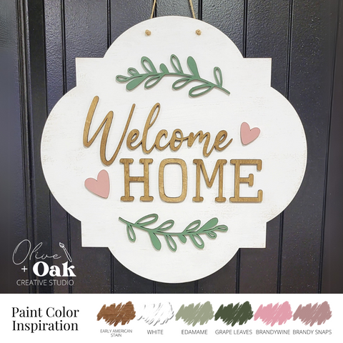 12" DIY Welcome Home Door Hanger