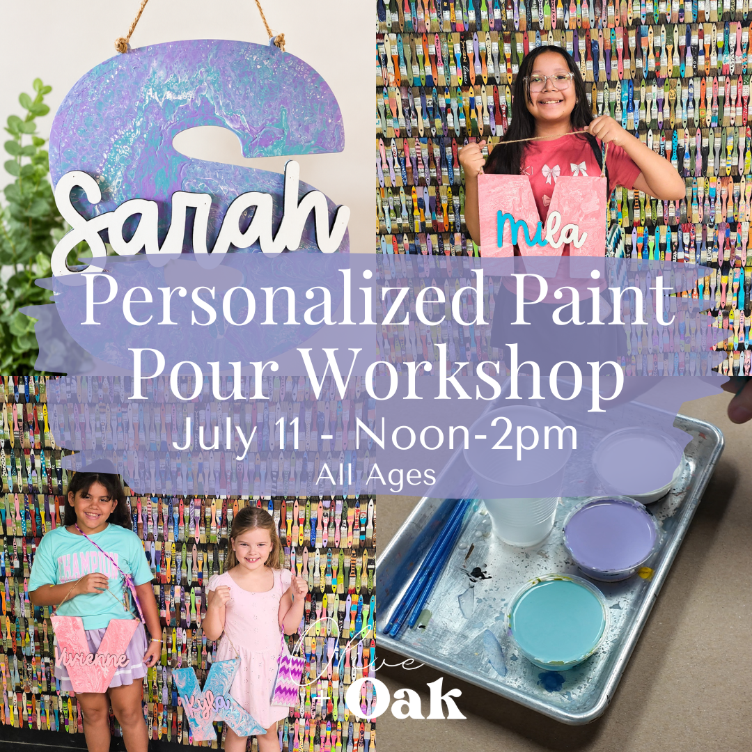 Personalized Paint Pour Workshop - July 11 @ 12pm
