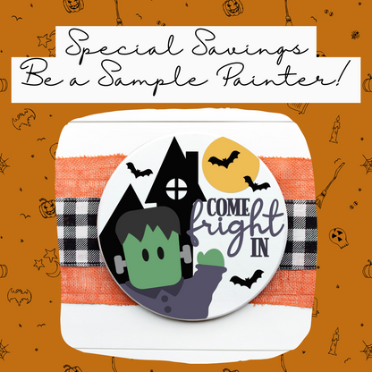 DIY Come Fright In Frankie Door Hanger