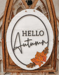 DIY Hello Autumn Oval Door Hanger