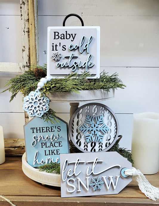 DIY Baby Its Cold Tier Tray Set